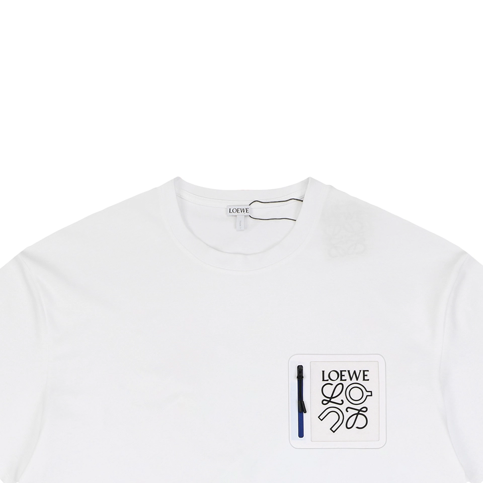 Loewe ON Zipper Anagram Patch T-Shirt White