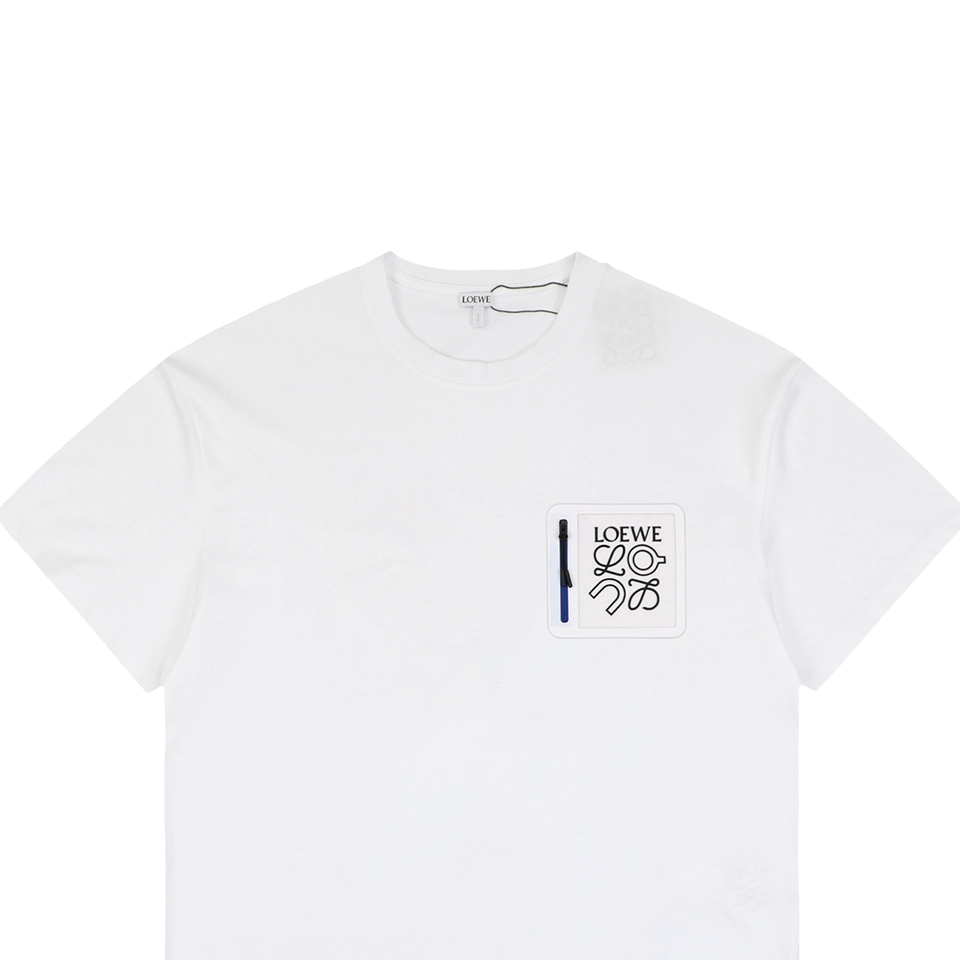 Loewe ON Zipper Anagram Patch T-Shirt White
