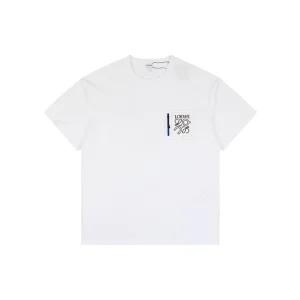 Loewe ON Zipper Anagram Patch T-Shirt White Front view