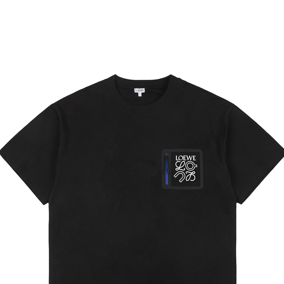 Loewe ON Zipper Anagram Patch T-Shirt Black