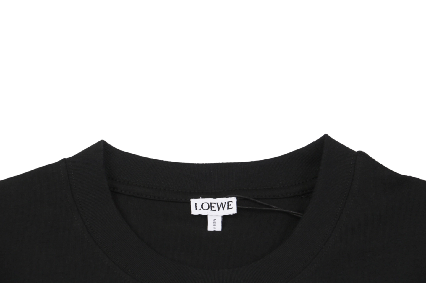 Loewe ON Zipper Anagram Patch T-Shirt Black Collar