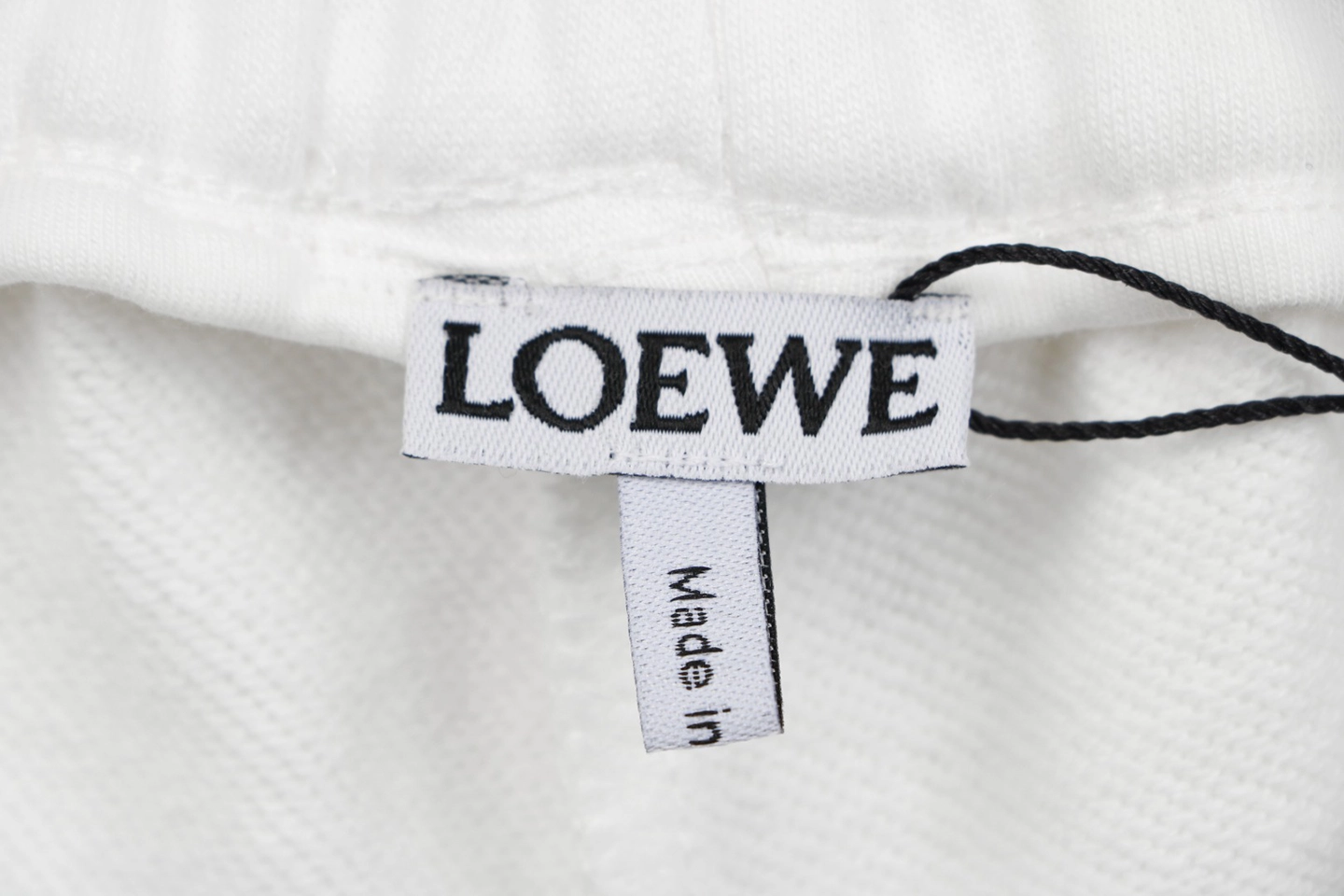 Loewe Overlapping Pink Logo Embroidered Shorts White Brand label