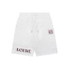 Loe Overlapping Pink Logo Embroidered Shorts (White/Black)