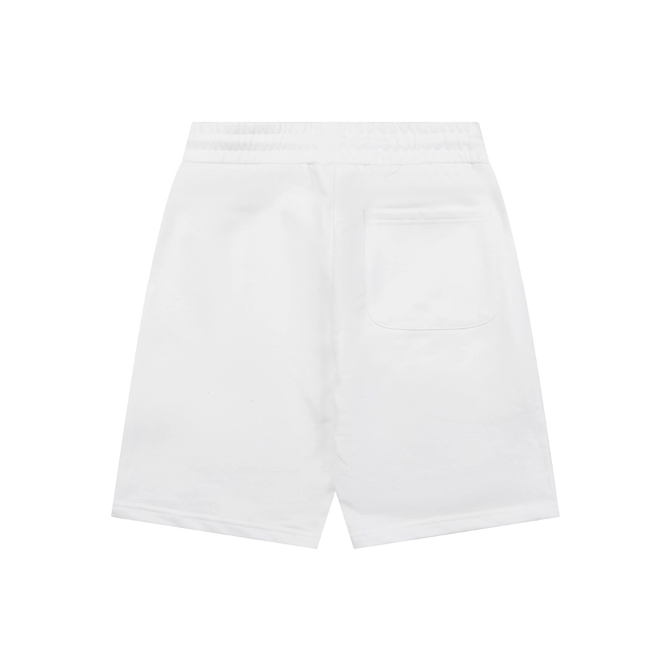 Loewe Overlapping Pink Logo Embroidered Shorts White back view
