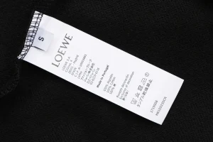 Loewe Overlapping Pink Logo Embroidered Shorts Black Wash label