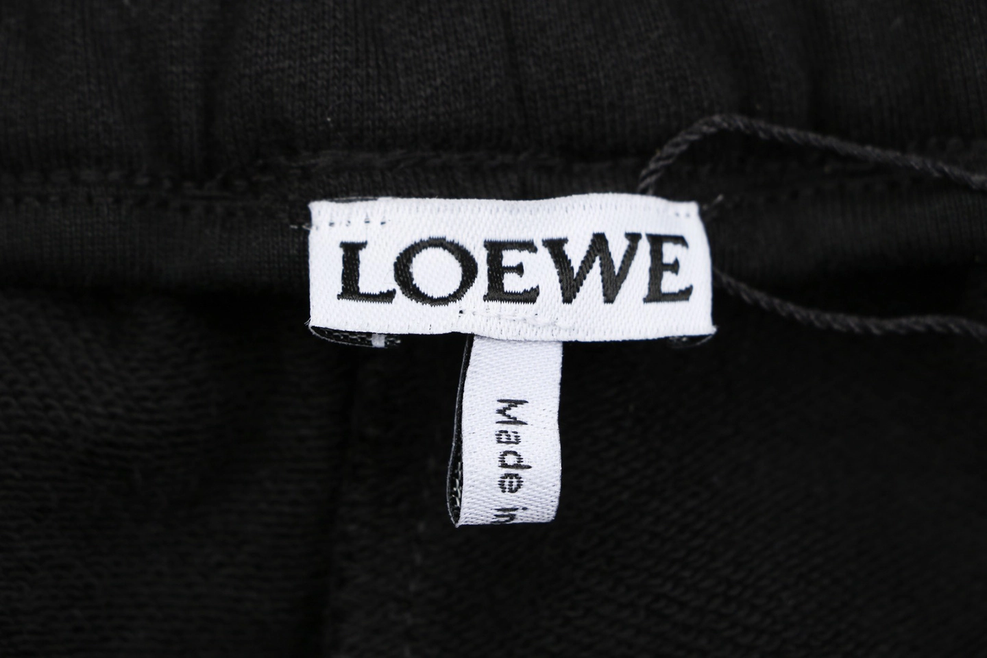 Loewe Overlapping Pink Logo Embroidered Shorts Black Brand label