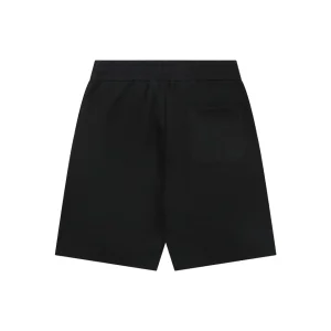 Loewe Overlapping Pink Logo Embroidered Shorts Black Back view