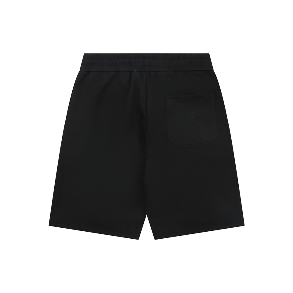 Loewe Overlapping Pink Logo Embroidered Shorts Black Back view