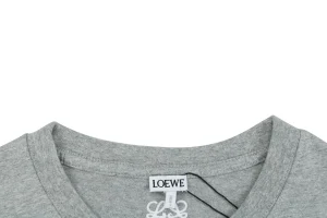 Loewe Red Beast Embroidered Logo T-Shirt Grey Collar