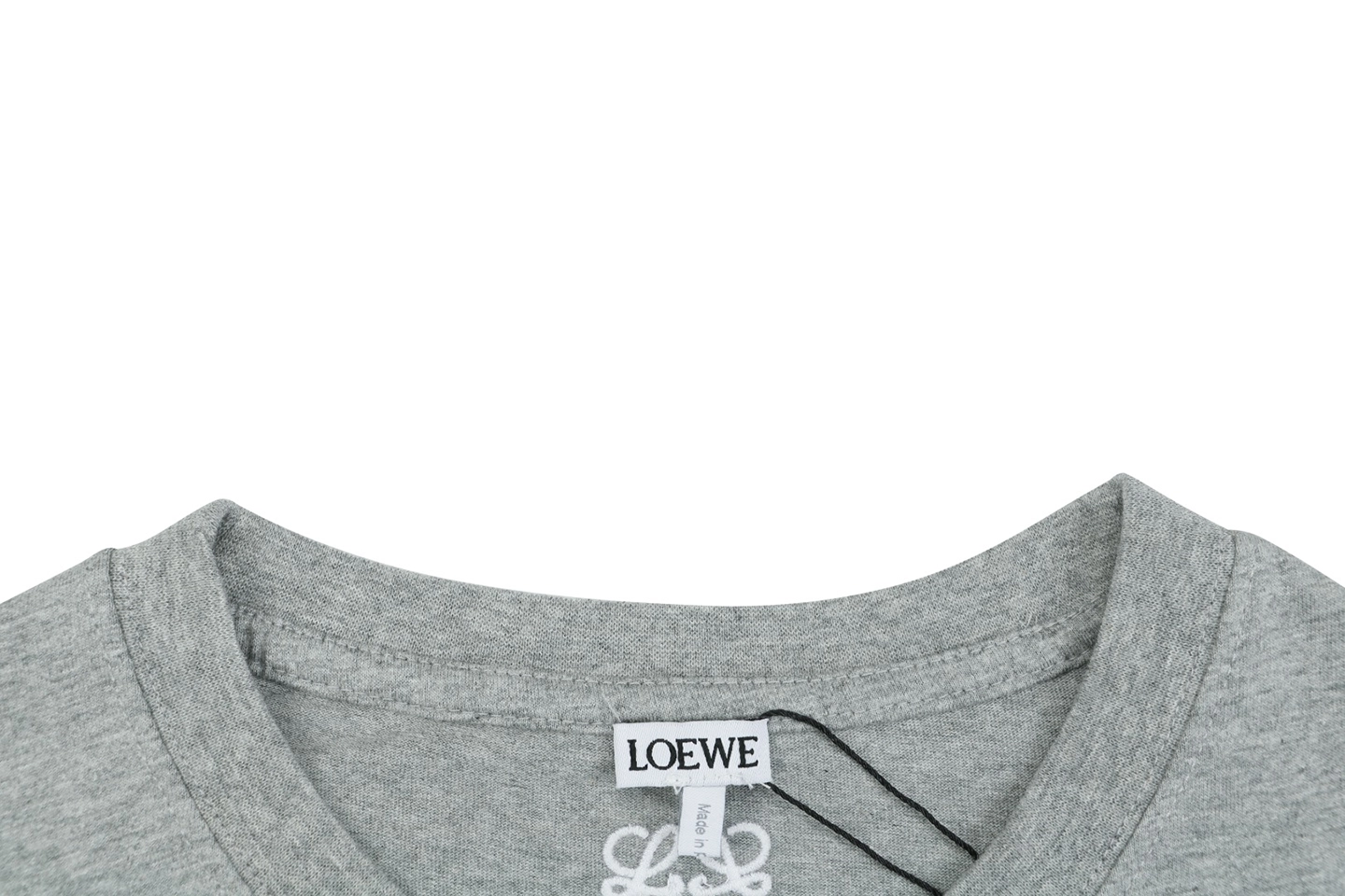 Loewe Red Beast Embroidered Logo T-Shirt Grey Collar