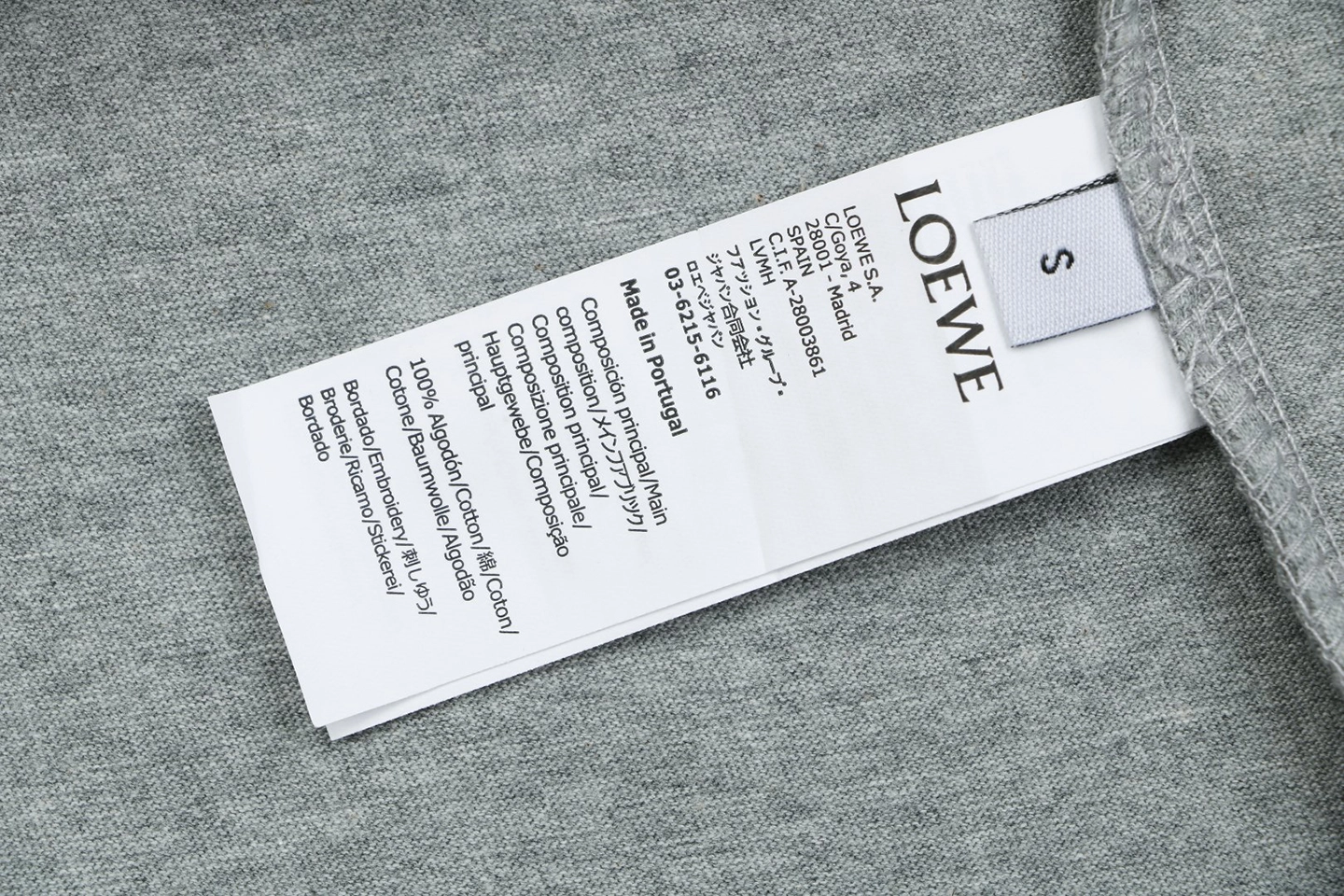 Loewe Red Beast Embroidered Logo T-Shirt Grey