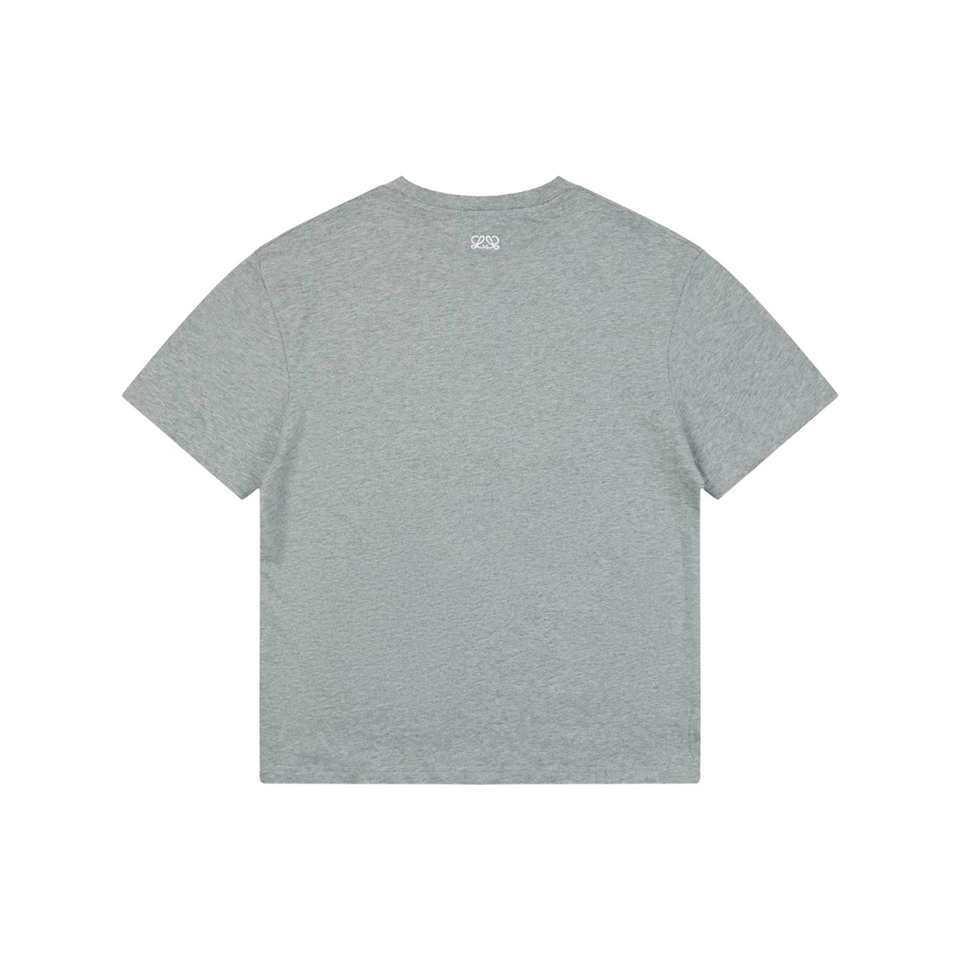 Loewe Red Beast Embroidered Logo T-Shirt Grey Back view