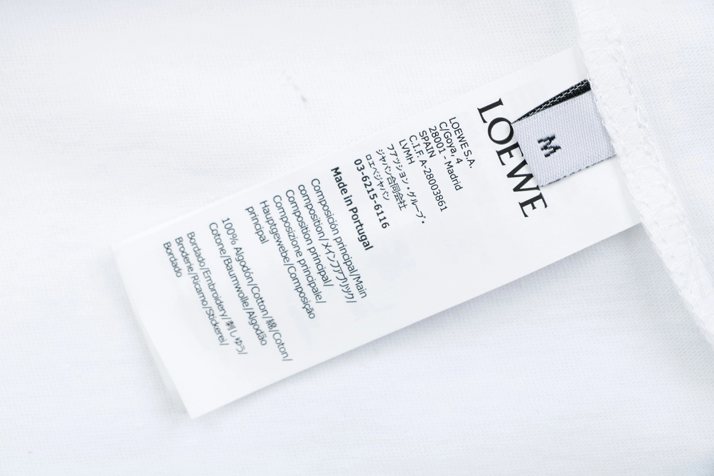 Loewe Red Beast Embroidered Logo T-Shirt White Wash label