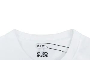 Loewe Red Beast Embroidered Logo T-Shirt White Collar