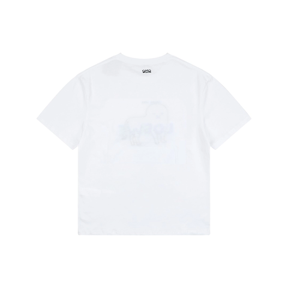 Loewe Red Beast Embroidered Logo T-Shirt White Back view
