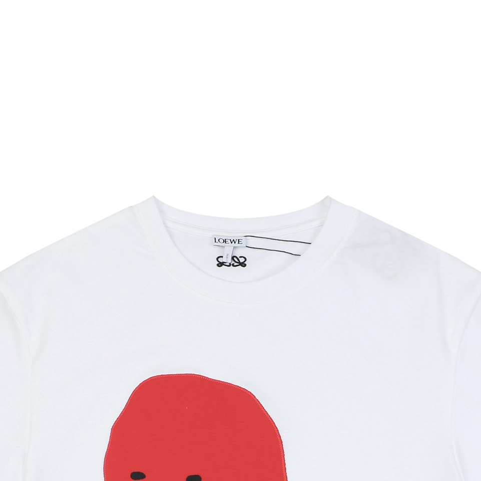 Loewe Red Creature Patch Embroidery T-Shirt White