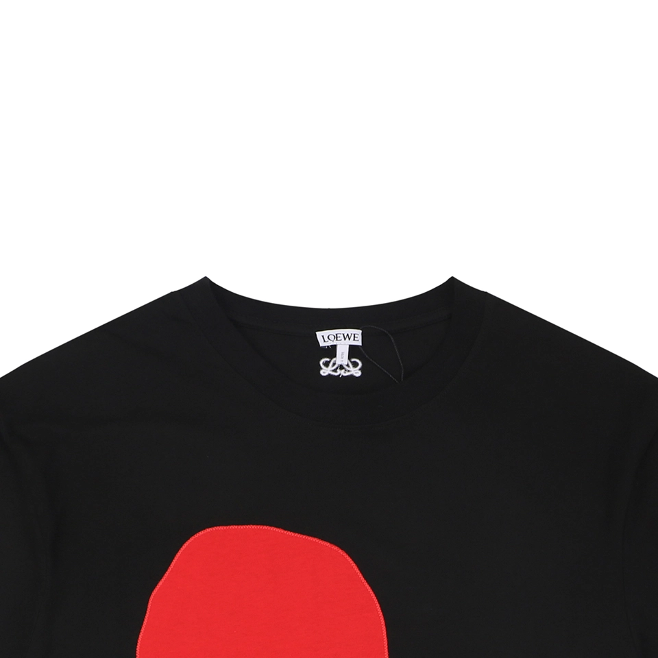 Loewe Red Creature Patch Embroidery T-Shirt Black
