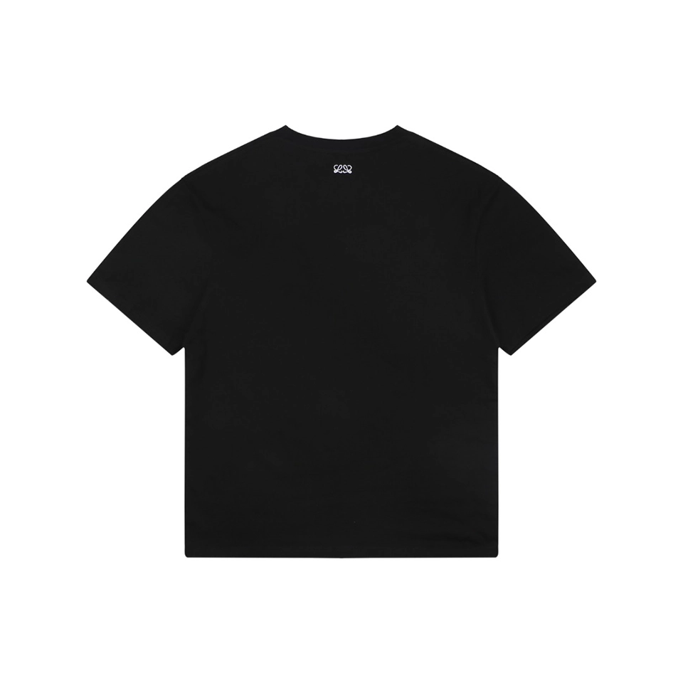 Loewe Red Creature Patch Embroidery T-Shirt Black Back view