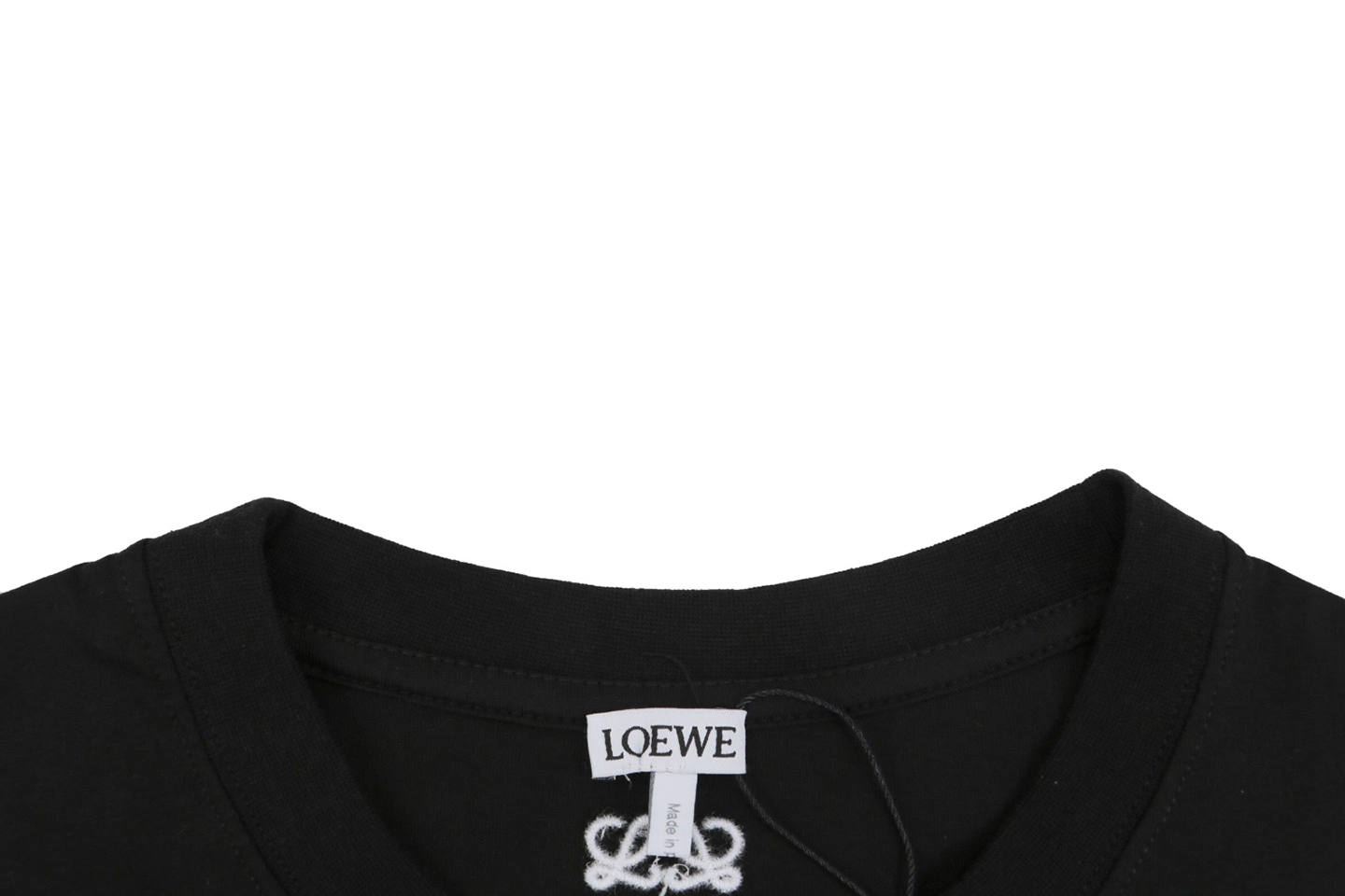 Loewe Red Creature Patch Embroidery T-Shirt Black Collar