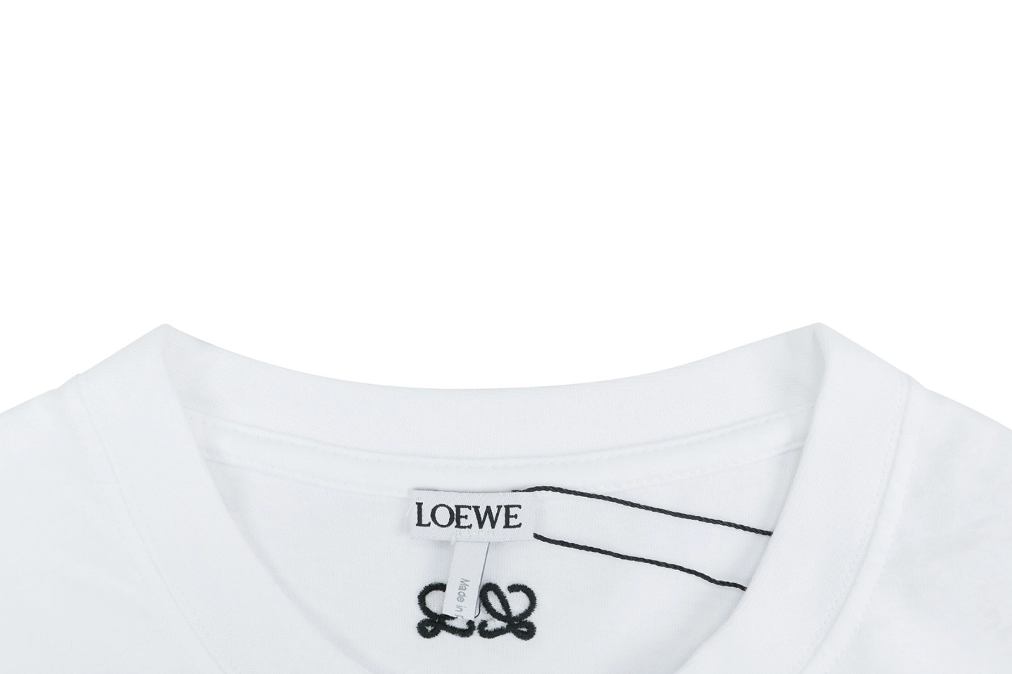 Loewe Red Creature Patch Embroidery T-Shirt White Collar