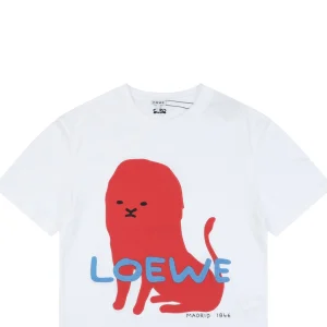 Loewe Red Creature Patch Embroidery T-Shirt White