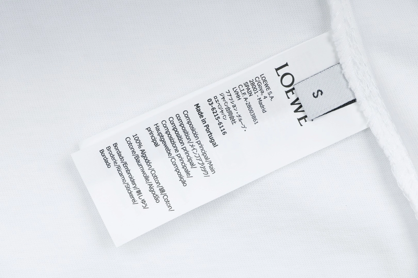 Loewe Red Creature Patch Embroidery T-Shirt White Wash label
