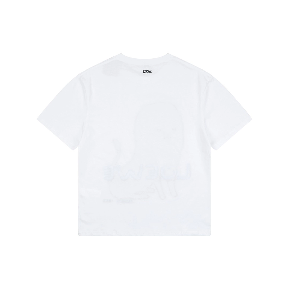 Loewe Red Creature Patch Embroidery T-Shirt White Back view