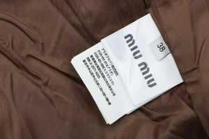 Miu Miu Blue Grey Vichy Check Blouson Jacket Wash label