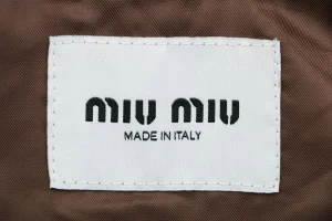 Miu Miu Blue Grey Vichy Check Blouson Jacket Brand label