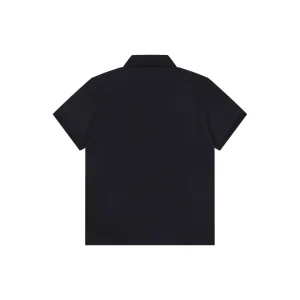 Miu Miu Logo Embroidered Polo T-Shirt Black Back view