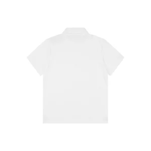 Miu Miu Logo Embroidered Polo T-Shirt White Back view