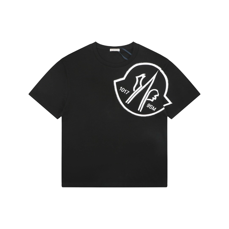 Moncler 1017 ALYX 9SM Halo Logo T-Shirt Black Front view