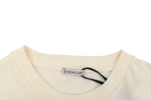 Moncler 1952 Handwritten Logo Embroidered T-Shirt Collar