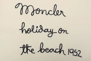 Moncler 1952 Handwritten Logo Embroidered T-Shirt Front Print