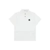 Mxxcler Black Logo Patch Classic Polo T-Shirt (White/Black)