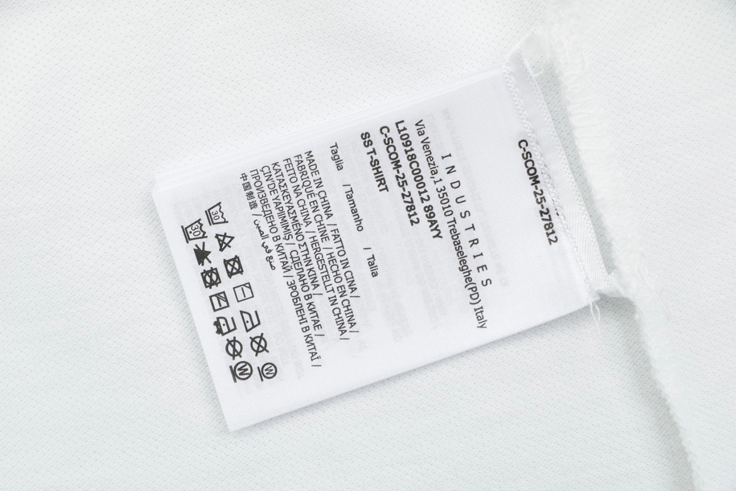 Moncler Black Logo Patch Classic Polo T-Shirt White Wash label