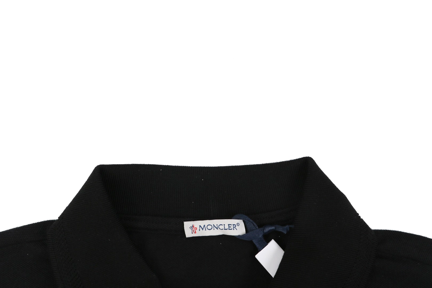 Moncler Logo Embroidered Polo T-Shirt Collar