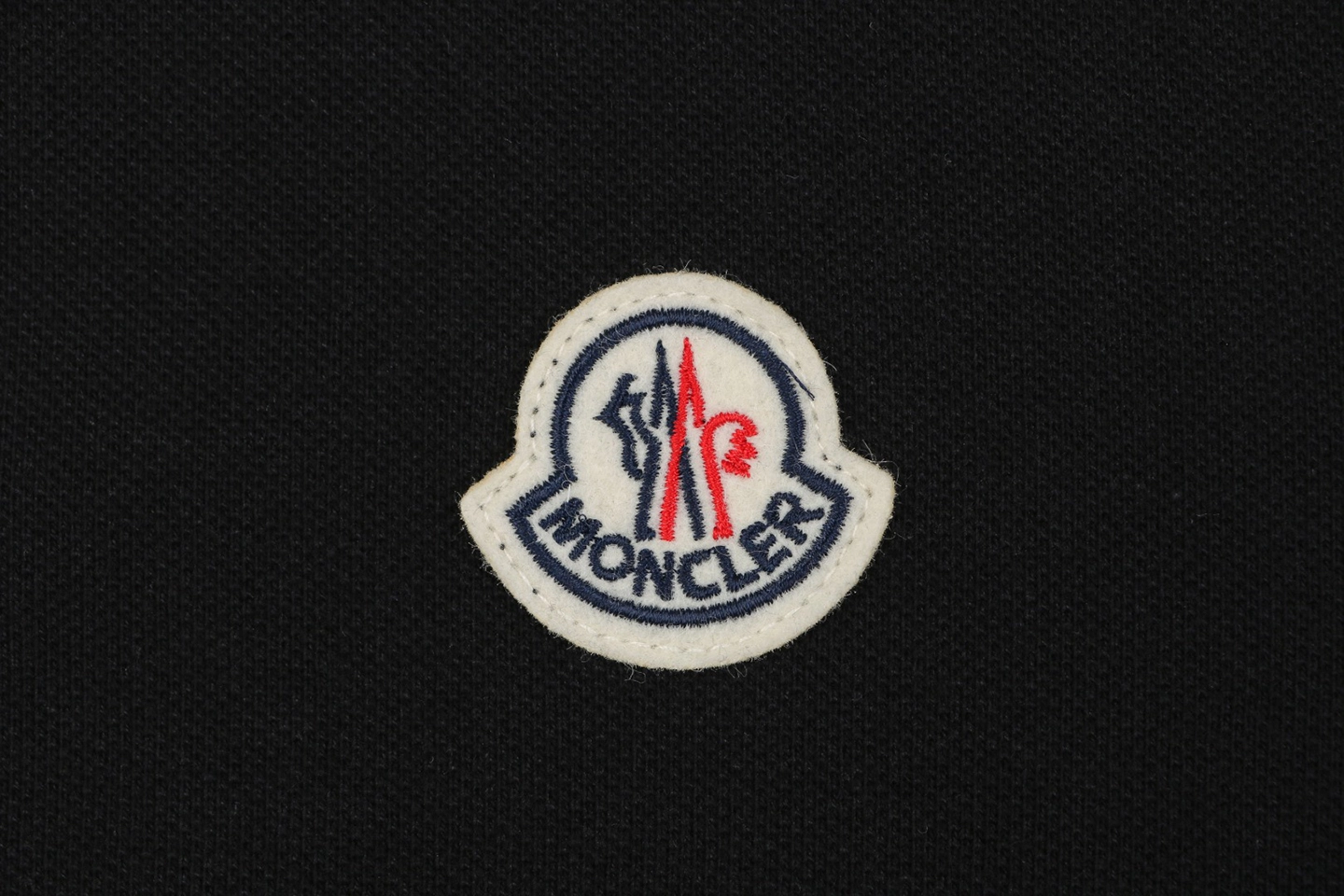 Moncler Logo Embroidered Polo T-Shirt Front Brand