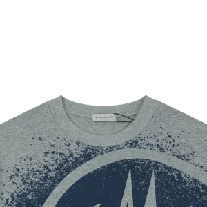 Moncler Oversized Spray Logo T-Shirt Grey