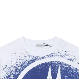 Moncler Oversized Spray Logo T-Shirt White
