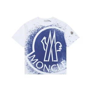Moncler Oversized Spray Logo T-Shirt White Front view