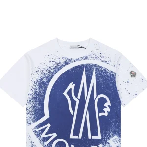 Moncler Oversized Spray Logo T-Shirt White