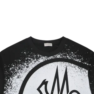 Moncler Oversized Spray Logo T-Shirt Black