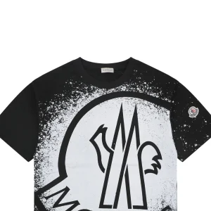 Moncler Oversized Spray Logo T-Shirt Black