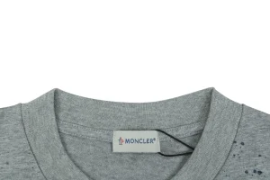 Moncler Oversized Spray Logo T-Shirt Grey Collar