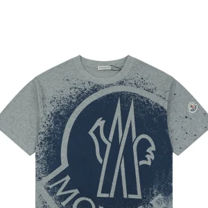 Moncler Oversized Spray Logo T-Shirt Grey
