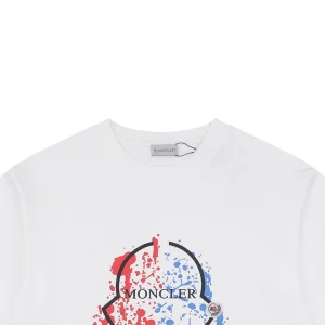 Moncler Paint Splash Logo Graphic T-Shirt White