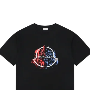Moncler Paint Splash Logo Graphic T-Shirt Black