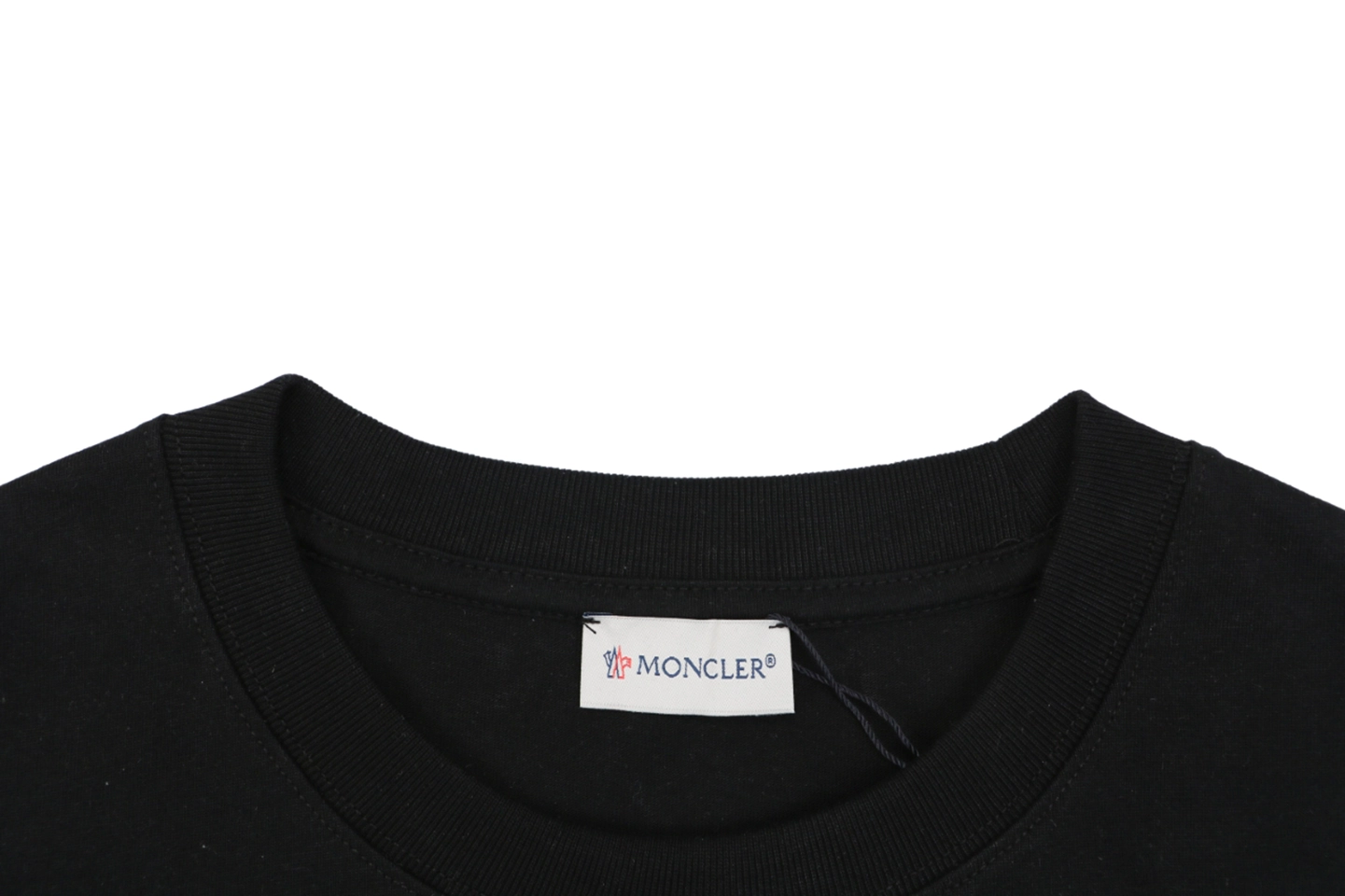 Moncler Paint Splash Logo Graphic T-Shirt Black Collar