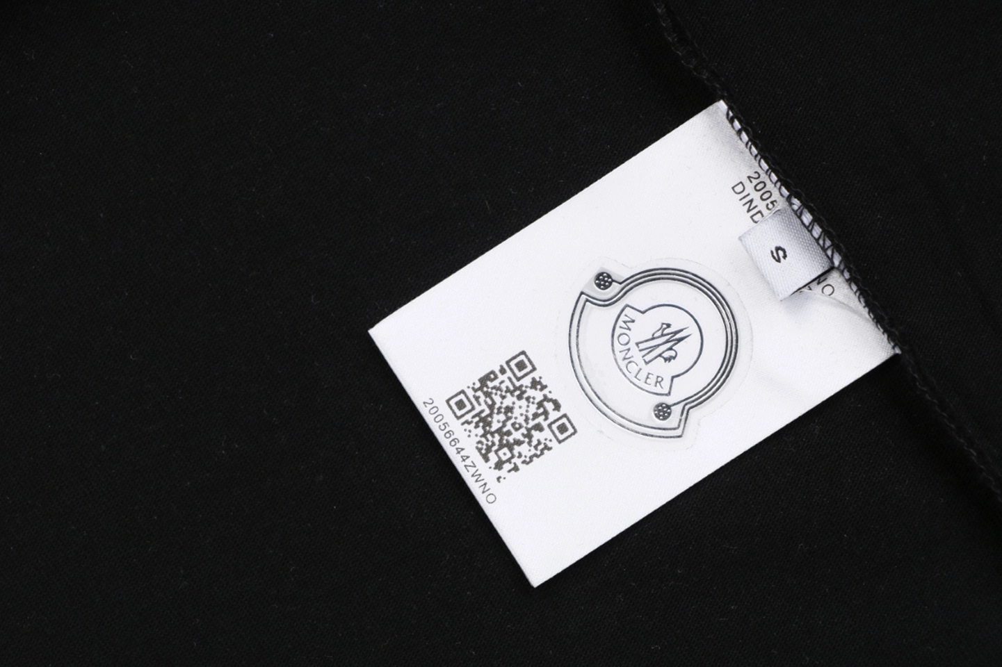 Moncler Paint Splash Logo Graphic T-Shirt Black Wash label
